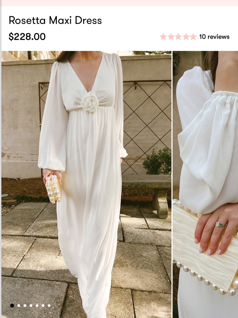 Show Me Your MuMu Ivory Rosetta Maxi Dress